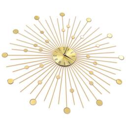 Berkfield Home Wall Clock Metal 70 cm Golden in Gold - thumbnail 6