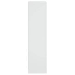 Berkfield Home Highboard with Glass Doors White 35x37x142 cm - Size: 35 x 37 x 142 cm - thumbnail 7