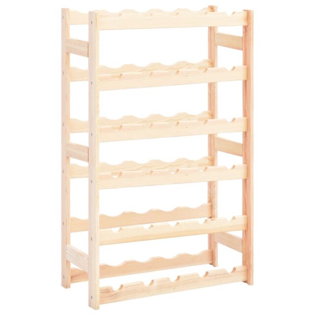 Berkfield Home Wine Rack for 30 Bottles Pinewood in Beige - image 1