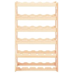 Berkfield Home Wine Rack for 30 Bottles Pinewood in Beige - thumbnail 2
