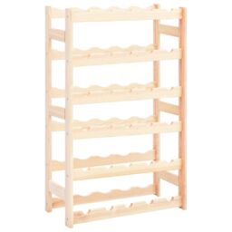 Berkfield Home Wine Rack for 30 Bottles Pinewood in Beige - thumbnail 1