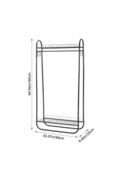 H&O Direct Chic Metal Clothes Rack in Black - thumbnail 3