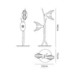 Netlighting Eclipse Table Lamp 2 Light G9 Black Chrome - thumbnail 2