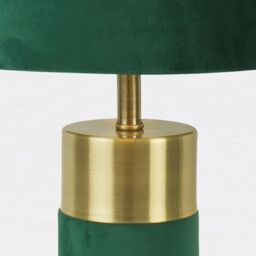 First Choice Lighting Green Velvet Table Lamp - thumbnail 6