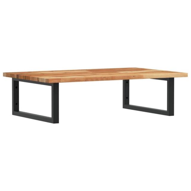 Berkfield Home Basin Shelf Wall Mounted Steel & Solid Wood Acacia in Brown - image 1