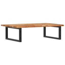 Berkfield Home Basin Shelf Wall Mounted Steel & Solid Wood Acacia in Brown - thumbnail 6
