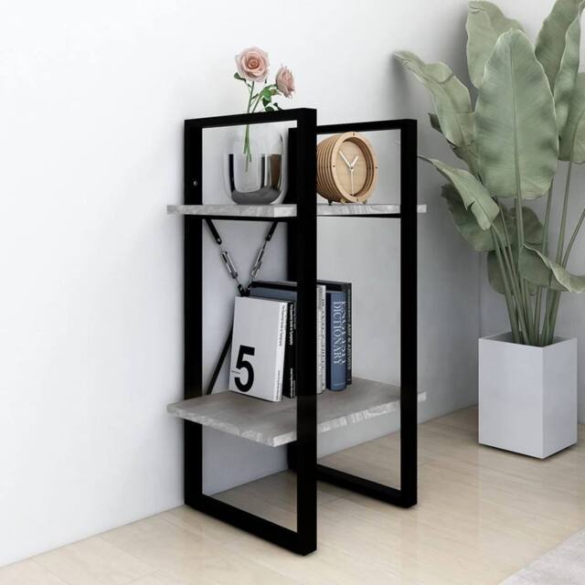 Berkfield Home Decorative 2-Tier Book Cabinet Grey Sonoma 40x30x70 cm Engineered Wood - Size: 40 x 30 x 70 cm - image 1