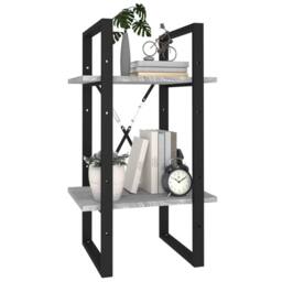 Berkfield Home Decorative 2-Tier Book Cabinet Grey Sonoma 40x30x70 cm Engineered Wood - Size: 40 x 30 x 70 cm - thumbnail 4