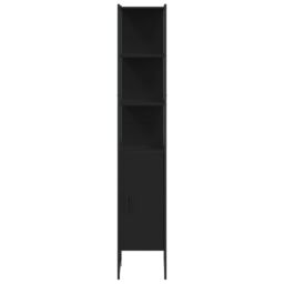 Berkfield Home Bathroom Cabinet Black 33x33x185.5 cm Engineered Wood - thumbnail 6
