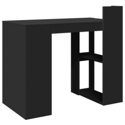Berkfield Home Office Desk Black 103.5x56.5x94 cm Engineered Wood - thumbnail 6