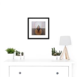 Artery8 Hilma Af Klint Group Ix Suw The Swan No 12 Abstract 8X8 Inch Square Wooden Framed Wall Art Print Picture with Mount in Black - thumbnail 2