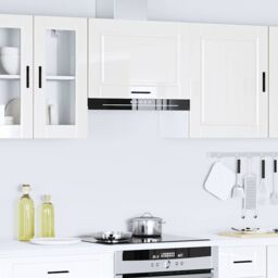 Berkfield Home Kitchen Wall Cabinet Porto High Gloss White Engineered Wood - thumbnail 4