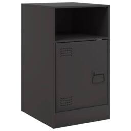 Berkfield Home Stylish Bedside Cabinets 2pcs Black 34.5x39x62 cm Steel - thumbnail 7