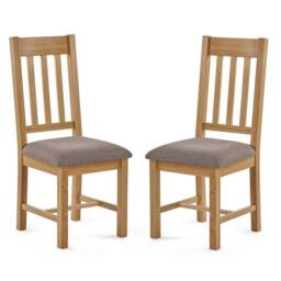 Cheshire Elmhurst Premium Dining Chairs - Set of 2 in Light Oak - thumbnail 1
