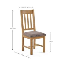 Cheshire Elmhurst Premium Dining Chairs - Set of 2 in Light Oak - thumbnail 6