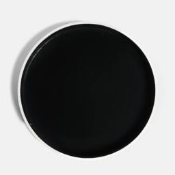 OHS Monochrome Round Serving Tray Coffee Table Organiser Storage in Black - thumbnail 4