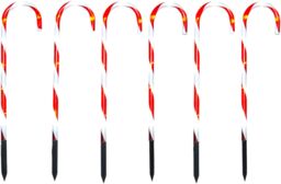 Netagon Outdoor LED Christmas Candy Cane Set of 6 with Timer & Battery operation in Red - thumbnail 6