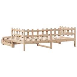 Berkfield Home Daybed with Trundle & Drawers without Mattress 80x200 cm in Natural - thumbnail 7