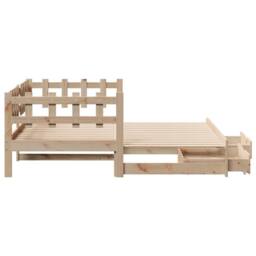 Berkfield Home Daybed with Trundle & Drawers without Mattress 80x200 cm in Natural - thumbnail 6