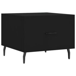 Berkfield Home Coffee Table Black 50x50x40 cm Engineered Wood - Size: 50 x 50 x 40 cm - thumbnail 2