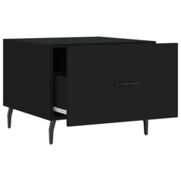 Berkfield Home Coffee Table Black 50x50x40 cm Engineered Wood - Size: 50 x 50 x 40 cm - thumbnail 6