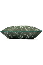 Furn Fearne Floral Printed Velvet Reversible Cushion in Green - Size: 50 cm x 50 cm - thumbnail 2