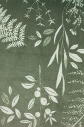 Furn Fearne Floral Printed Velvet Reversible Cushion in Green - Size: 50 cm x 50 cm - thumbnail 3