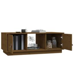 Berkfield Home Coffee Table Honey Brown 100x50x35 cm Solid Wood Pine - Size: 100 x 50 x 35 cm - thumbnail 5