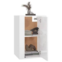 Berkfield Home Wall Mounted TV Cabinet High Gloss White 40x34.5x60 cm - thumbnail 3