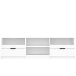 Berkfield Home TV Cabinet White 150x33.5x45 cm Engineered Wood - thumbnail 4