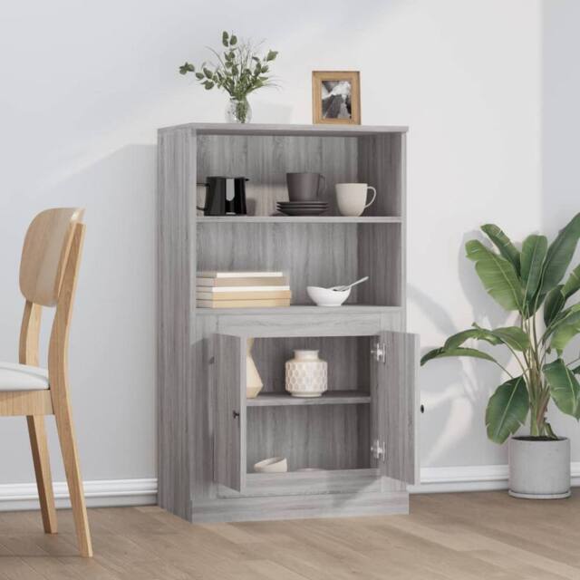 Berkfield Home Highboard Grey Sonoma 60x35.5x103.5 cm Engineered Wood - image 1