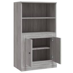 Berkfield Home Highboard Grey Sonoma 60x35.5x103.5 cm Engineered Wood - thumbnail 8