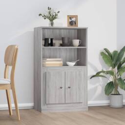 Berkfield Home Highboard Grey Sonoma 60x35.5x103.5 cm Engineered Wood - thumbnail 2