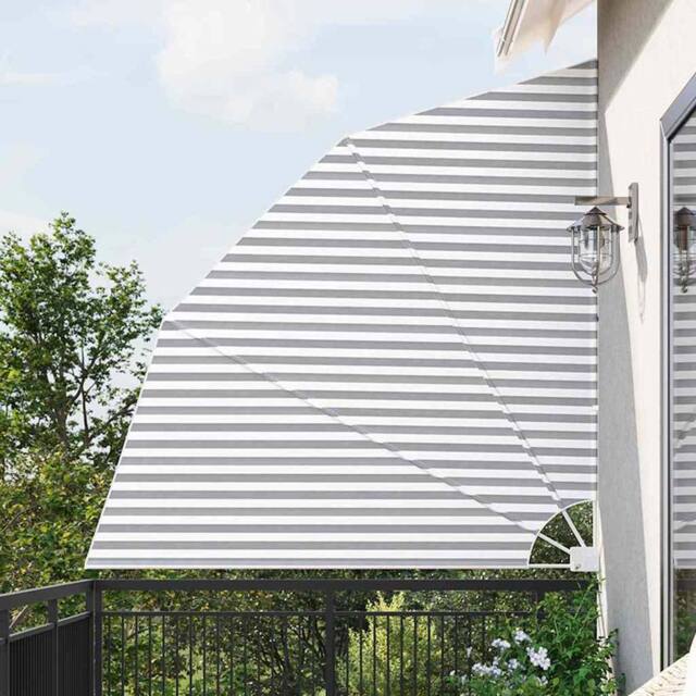 Berkfield Home Balcony Privacy Screen Anthracite & white 210 x 210 cm Fabric in Grey - image 1