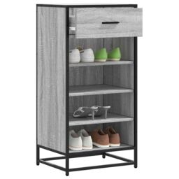 Berkfield Home Shoe Rack Grey Sonoma 48x38x97.5 cm Engineered Wood - thumbnail 1