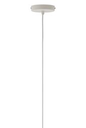 Orsina Large White Steel Dome Pendant Light, Hanging Light With Clean White Finish, Iron Shade With White Cord - thumbnail 2