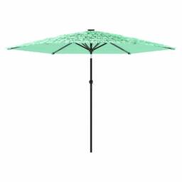 Berkfield Home Garden Parasol with Steel Pole Green 288x288x225 cm - Size: 288 x 288 x 225 cm - thumbnail 4