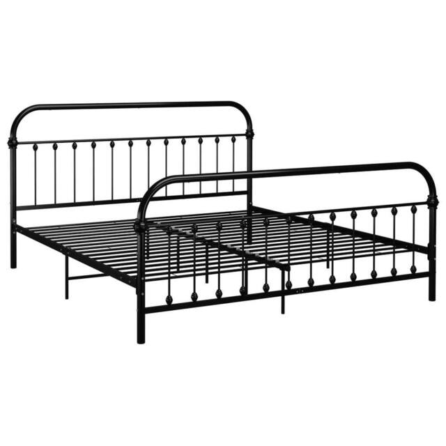 Berkfield Home Bed Frame Black Metal 180x200 cm Super King - image 1