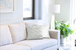 New Edge Blinds Newton Zig Zag Collection Soft Touch Cushion Cover in White - Size: 43 cm x 43 cm - thumbnail 2
