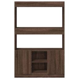 Berkfield Home Highboard¬†Brown Oak 92x33x140 cm Engineered Wood in Brown - Size: 92 x 33 x 140 cm - thumbnail 5