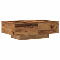 Berkfield Home Durable Coffee Table Old Wood 90x60x31 cm Engineered Wood in Brown - Size: 90 x 60 x 31 cm - thumbnail 3