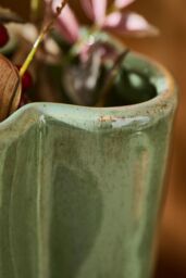 Dibor Sage Green Large Wellington Boot Planter Ceramic Indoor Outdoor Garden Flower Plant Pot H29.5 x W24cm - thumbnail 4