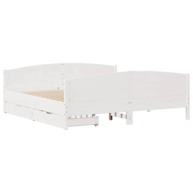 Berkfield Home Full Bed Frame without Mattress White 180x200 cm Super King Solid - image 1