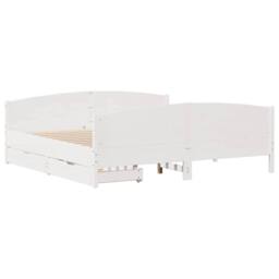 Berkfield Home Full Bed Frame without Mattress White 180x200 cm Super King Solid - thumbnail 1