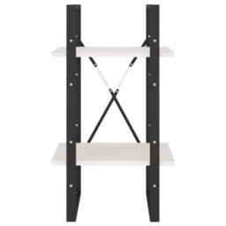 Berkfield Home Decorative 2-Tier Book Cabinet White 40x30x70 cm Solid Pine Wood - Size: 40 x 30 x 70 cm - thumbnail 5