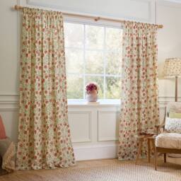 Voyage Maison Elai Fully Lined 100% Cotton Pencil Pleat Curtain Pair - Size: 168 cm width x 229 cm drop - thumbnail 2