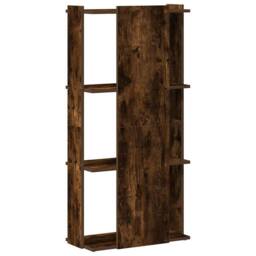 Berkfield Home Beautiful Bookcase 3-Tier Smoked Oak 60x30x120 cm Engineered Wood in Brown - Size: 60 x 30 x 120 cm - thumbnail 6
