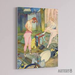 "Artery8 Corvi Circus Acrobat Performers Canvas Wall Art Print de Feure - Size: W18"" x H24""" - thumbnail 2