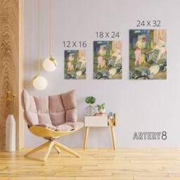 "Artery8 Corvi Circus Acrobat Performers Canvas Wall Art Print de Feure - Size: W18"" x H24""" - thumbnail 4