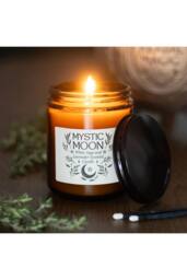 KDMD Mystic Moon Sage & Lavender Amber Candle - 22hr Calm Burn in Brown - thumbnail 1